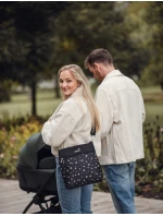 Dámská crossbody kabelka na kočárek Vuch Amma Flowers Black Dámská crossbody kabelka na kočárek Vuch Amma Flowers Black