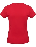 B&C #E190 /women Dámské tričko z těžké bavlny 01.004T red