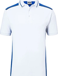 Daiber JN 858 Pánské pracovní piqué polo - Color 02.0858 white/royal