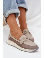 Dámské Kožené Mokasíny D&A TW210 Šedé