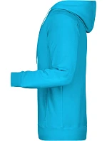 Daiber 8024 Pánská raglánová mikina s kapucí 02.8024 turquoise