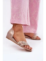 Kožené sandály Maciejka 01971-71 zlaté