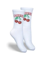 Dětské a juniorské ponožky CHERRIES – bílé