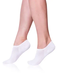 Dámské ponožky invisible BAMBUS SNEAKER SOCKS - BELLINDA - bílá