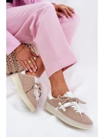 Nízké Dámské Sportovní Boty Béžové Zelevelis