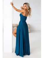 Dámské šaty 646-2 Petrolejová - Numoco Dámské šaty 646-2 Petrolejová - Numoco