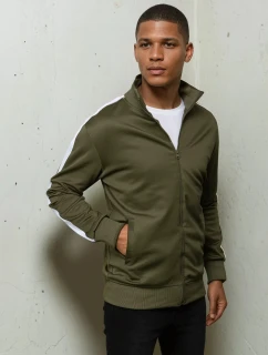 Pánská rozepínací zelená mikina FashionStreet BX5561