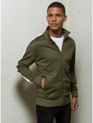 Pánská rozepínací zelená mikina FashionStreet BX5561