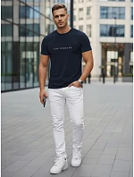 Pánské bavlněné tričko s nápisem Los Angeles tmavě modré FashionStreet NX5099R Pánské bavlněné tričko s nápisem Los Angeles tmavě modré FashionStreet NX5099R