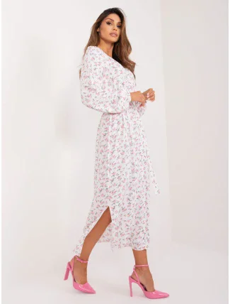 LK SK 509318 šaty.74 bílá a růžová LK SK 509318 šaty.74 bílá a růžová