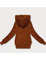 Vypasovaná dámská mikina v karamelové barvě s asymetrickým zipem LHD (AMG-61) Vypasovaná dámská mikina v karamelové barvě s asymetrickým zipem LHD (AMG-61)