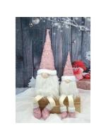 DEKORATIVNÍ TRPASLÍK LESKLÝ SANTA 38+20CM RŮŽOVÝ DEKORATIVNÍ TRPASLÍK LESKLÝ SANTA 38+20CM RŮŽOVÝ