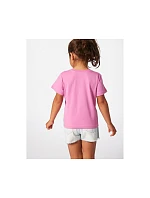 Tričko RIP CURL Rainbow Logo/Desto Tee-Girl, růžové Tričko RIP CURL Rainbow Logo/Desto Tee-Girl, růžové