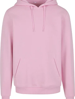 Build your Brand BY 011 Mikina s kapucí z těžké bavlny 56.0011 soft pink