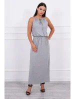 Boho šaty s šedými záhyby Boho šaty s šedými záhyby