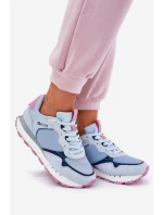 Semišové Lehká Sportovní Obuv Dámská Big Star RR274236 HI-POLY SYSTEM Modrá