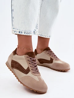 Dámské kožené semišové barefoot tenisky Zazoo N1400 béžové