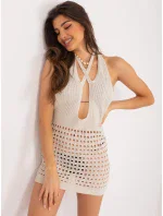 Šaty EM SK LR 04.26 světle béžová Šaty EM SK LR 04.26 světle béžová