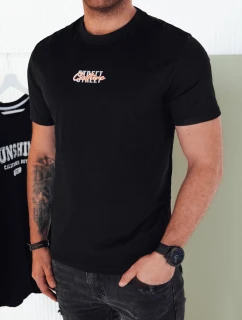 Pánské tričko s potiskem černé FashionStreet RX5422