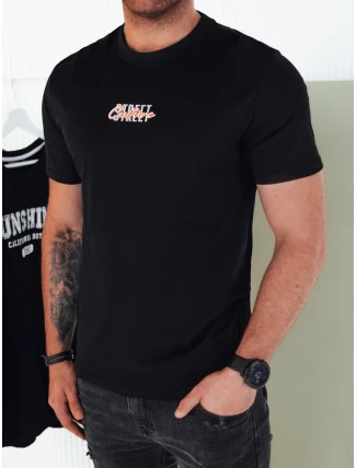 Pánské tričko s potiskem černé FashionStreet RX5422