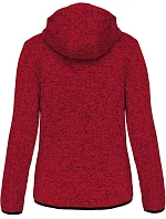 Kariban ProAct PA 366 Dámská pletená fleecová bunda s kapucí 20.P366 red melange Kariban ProAct PA 366 Dámská pletená fleecová bunda s kapucí 20.P366 red melange