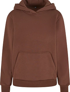 Build your Brand BY 289 Dámská oversize mikina s kapucí "Fluffy" 56.0289 chocolate brown