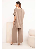 Komplet s náhrdelníkem halenka + kalhoty fango