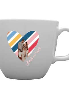 Personalizovaný MEGA XXL keramický hrnek 1 000 ml s výřezem fotky na podkladu