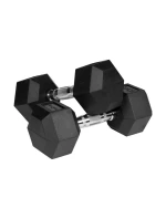 HEX 2x10 kg pogumované litinové činky REBEL ACTIVE