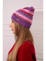 Fleecová čepice Patrycja K254 pink neon+violet