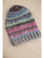 Čepice s fleecem Krystyna K207 fialový+růžový