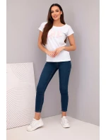 Dámská bavlněná halenka s potiskem CHIC bílá