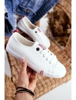 Dámské Kožené Tenisky Big Star GG274005 Bílé-červené