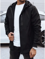 Pánská přechodná softshellová bunda s kapucí černá FashionStreet TX4819