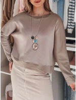 Dámská máslová oversize halenka s přívěskem NUBISS ash FashionStreet RY2800