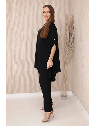 Sada halenky + kalhot s přívěskem černý