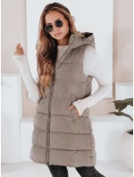 Dámská prošívaná vesta BRITA béžová FashionStreet TY3267