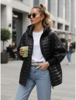 Dámská prošívaná bunda s kapucí černá FashionStreet TY5529