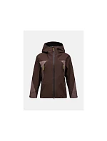 Dámská bunda PEAK PERFORMANCE W Ridge Hipe Ace 3L Shell Jacket, hnědá barva Dámská bunda PEAK PERFORMANCE W Ridge Hipe Ace 3L Shell Jacket, hnědá barva