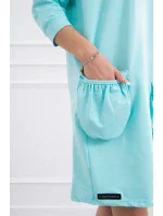 Šaty s kapucí mátové