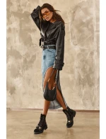 Dámské módní boty se zipem a ozdobami D&A MR870-76 černé Dámské módní boty se zipem a ozdobami D&A MR870-76 černé