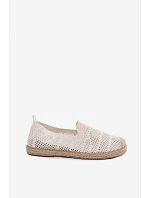 Dámské síťované espadrilles z textilu světle béžové Candessa