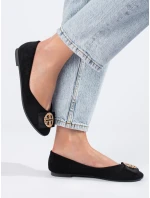 Pěkné dámské černé  baleríny bez podpatku