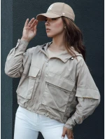 Dámská přechodná bunda s kapucí BUNOL béžová FashionStreet TY4468