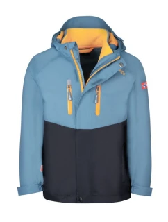 Dětská nepromokavá bunda 3 v 1 Trollkids Kids Bryggen 3v1 Jacket winter blue (418-196)
