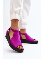 Zazoo 2914 Dámské sandály z semiše Fuchsie