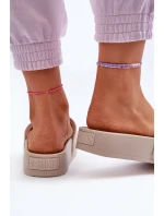 Dámské semišové snímky na platformě Big Star Béžová