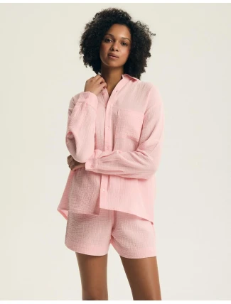 Henderson Dámské pyžamo 44493 Eleni délka/r S-3XL Muslin pruhovaný