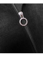 Černý dámský teplákový komplet typu "wafel" (AMG-339A) Černý dámský teplákový komplet typu "wafel" (AMG-339A)