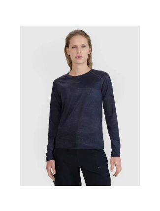 Dámské rychleschnoucí cyklistické tričko s dlouhým rukávem 4F 4FWSS25TFLOF344-20A